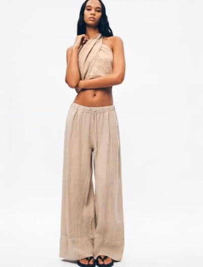 Gekreuzetes Nacken Crop Top für Damen