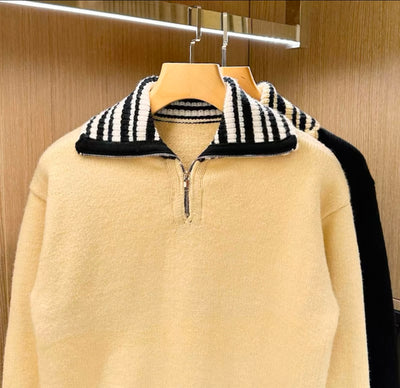 Strick-Jacke mit Half Zip für Herren