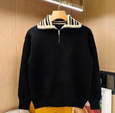 Strick-Jacke mit Half Zip für Herren