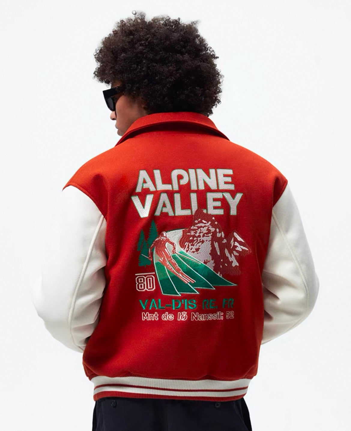 Stylische  Collegejacke mit gestricktem Motiv für Herren