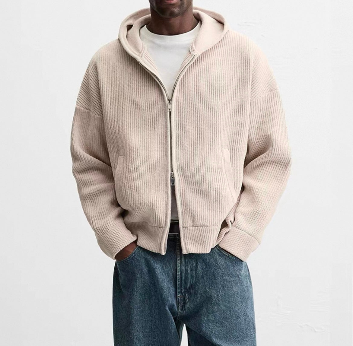 Strickejacke mit Strukturmuster für Herren