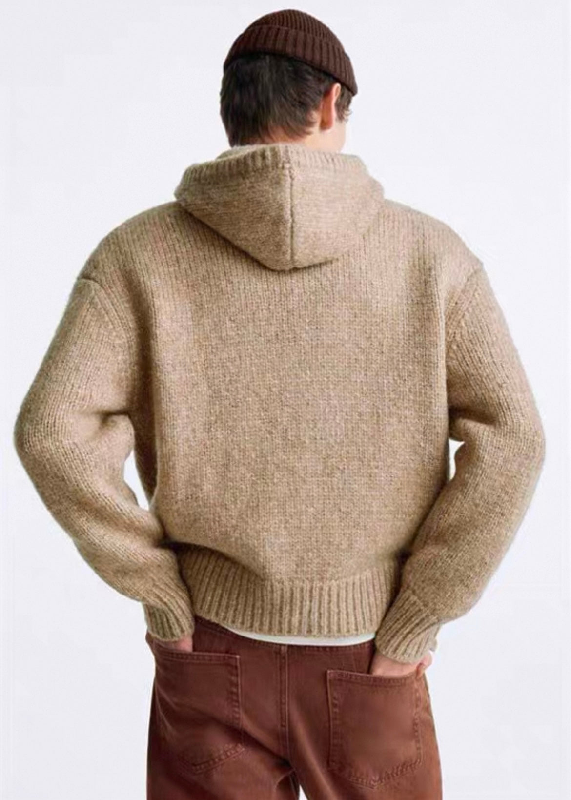 Kapuzenpullover im Wollstrick Stiel für Herren