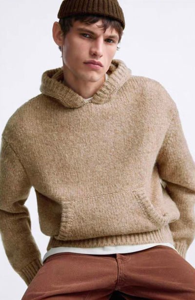 Kapuzenpullover im Wollstrick Stiel für Herren