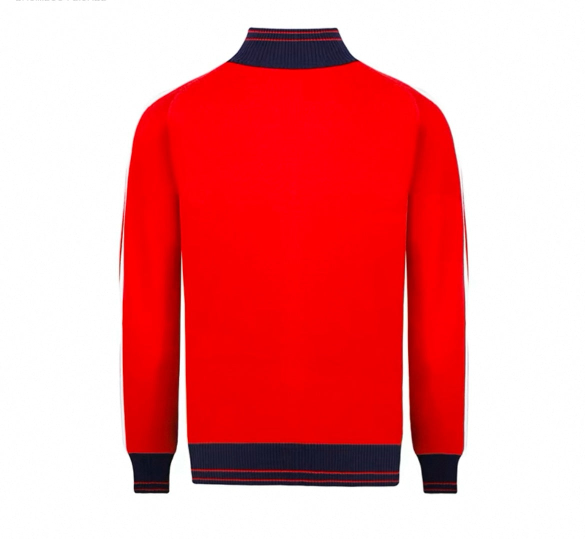 Strickjacke mit Reißverschluss und Stehkragen für Herren