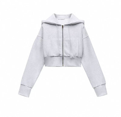 Stylischer Gecroppte Kapuzenjacke für Frauen