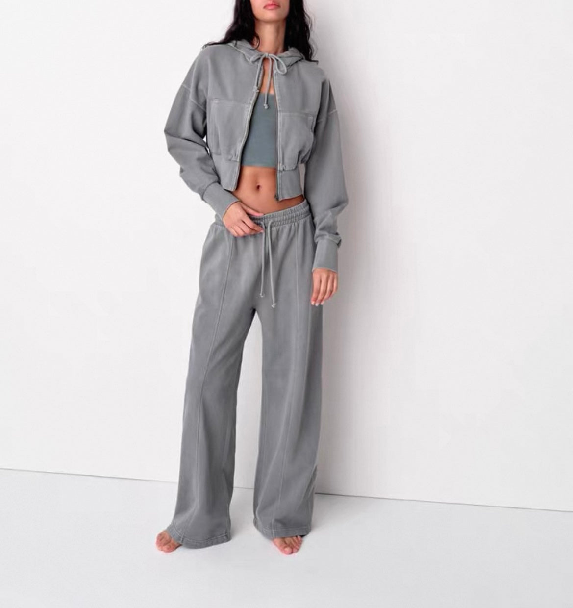 Stylischer Gecroppte Kapuzenjacke für Frauen