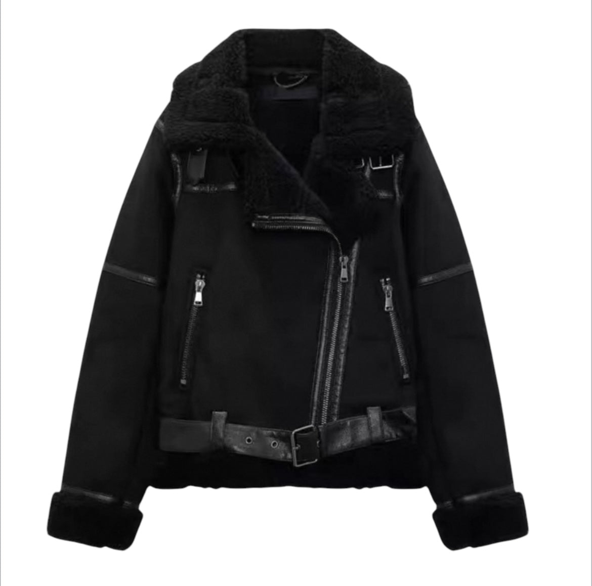 Pilotenjacke aus Wildleder für Damen