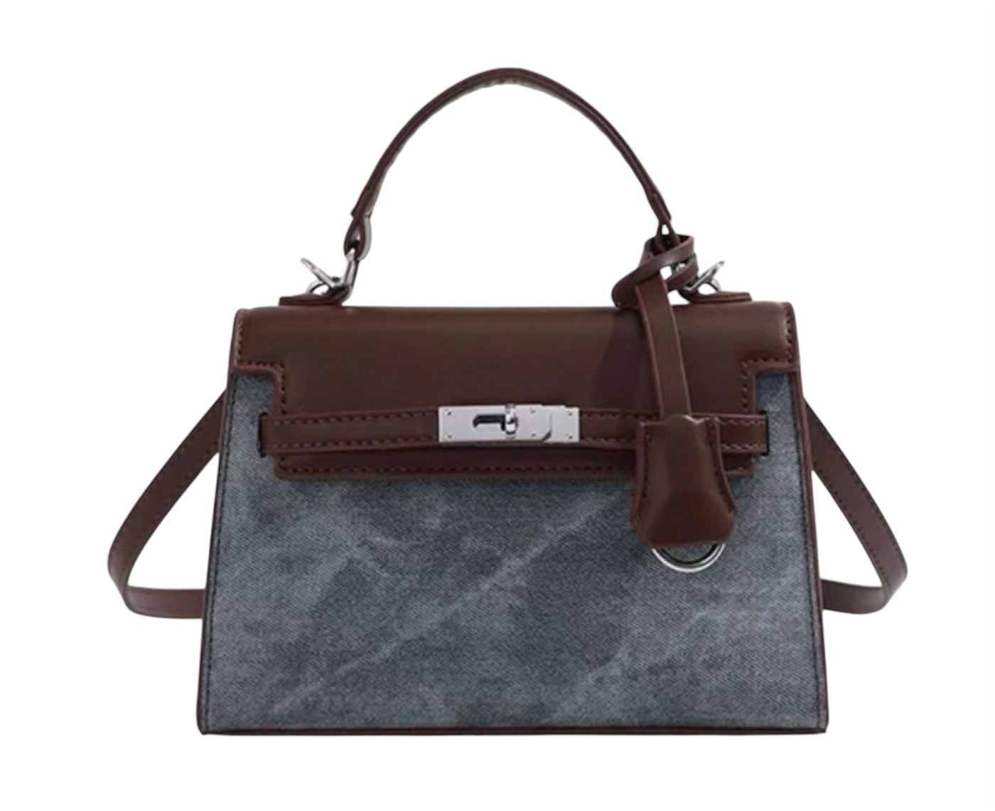 Eckige Leder Umhängetasche für Frauen