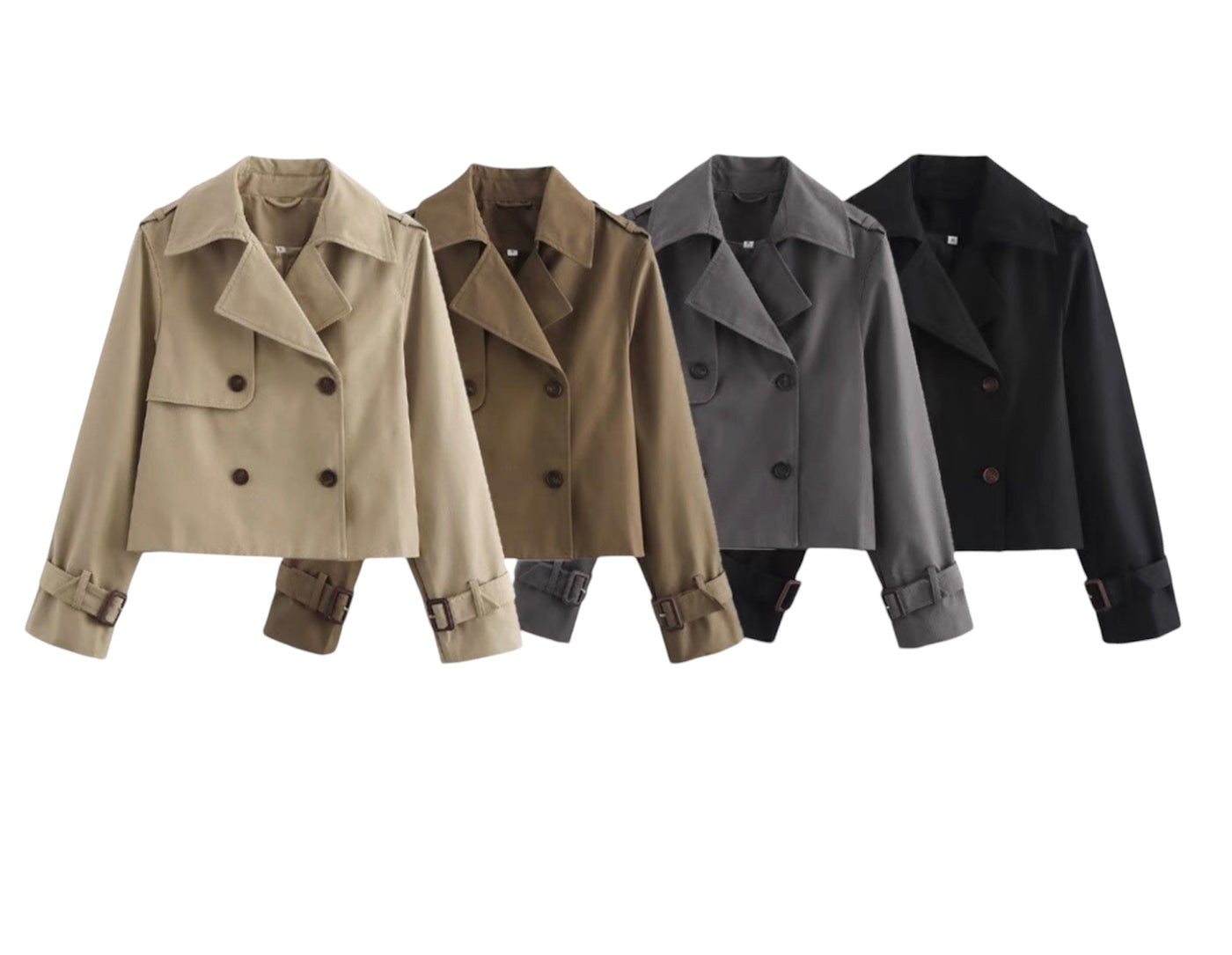 Kurze Trenchcoat-Jacke für Frauen